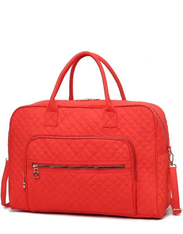 Jayla Solid Quilted Cotton Duffle Bag