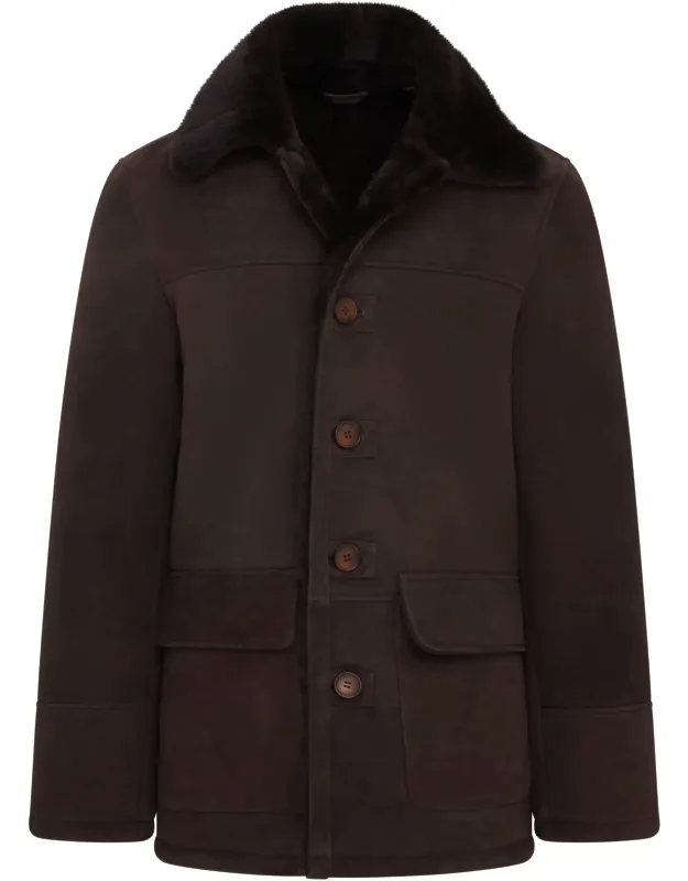 Shearling Sheepskin Car Coat
