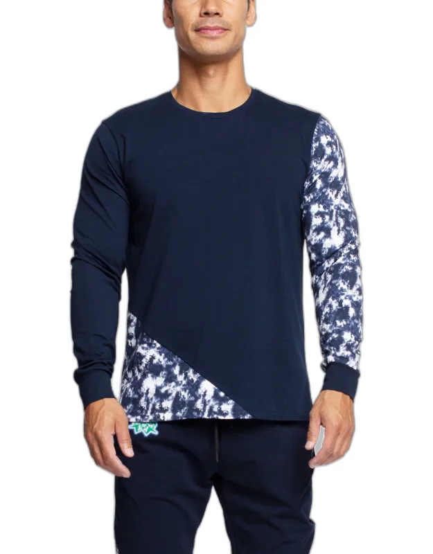 Tee Long Sleeve Panel Tie Dye