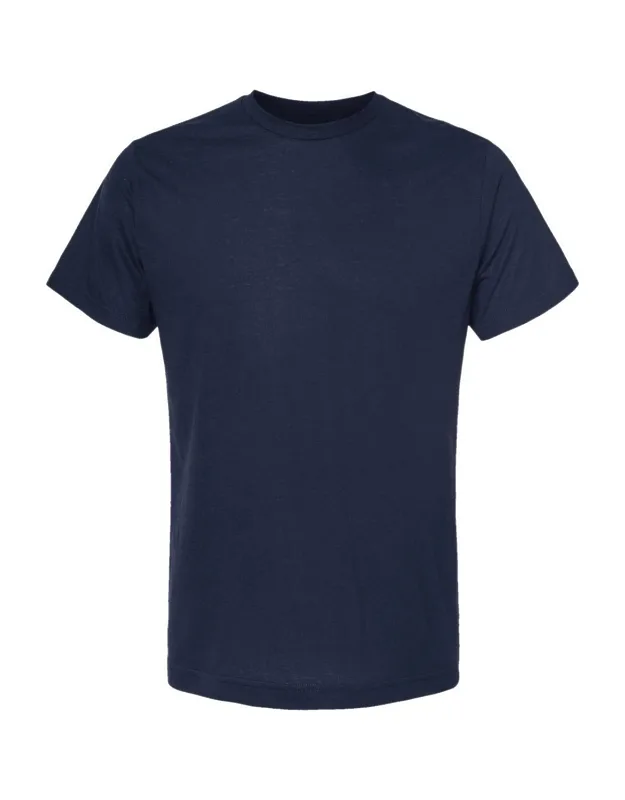 Poly-rich T-shirt With Ribbed Crewneck And Double-needle Stitching