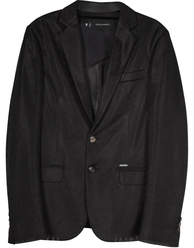 Semi-sheer Mesh Tailored Blazer