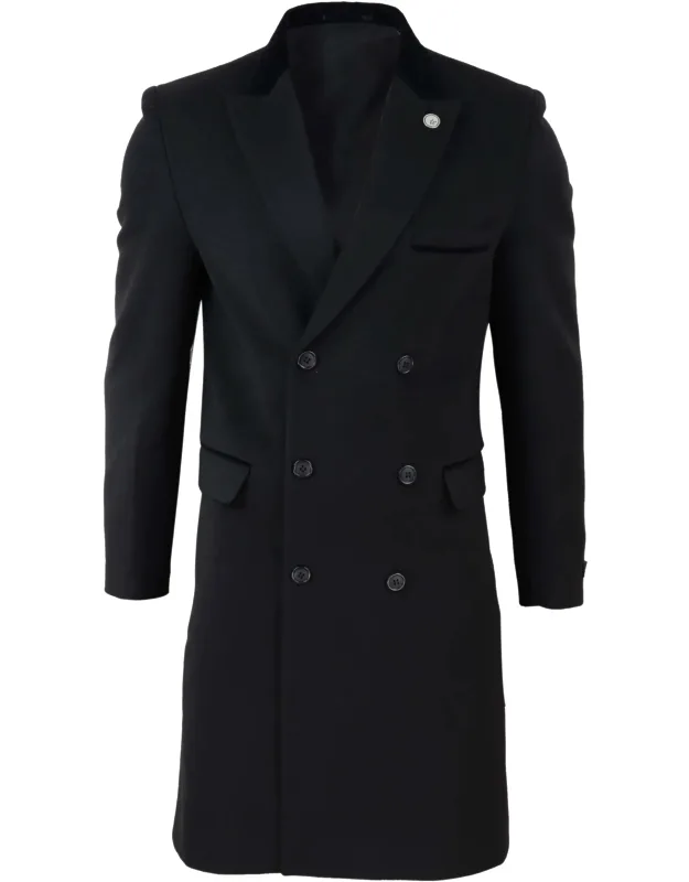 3/4 Long Double Breasted Overcoat