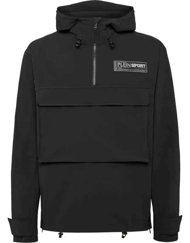 Nylon K-way Jacket - Waterproof Anorak With Large Front Pocket