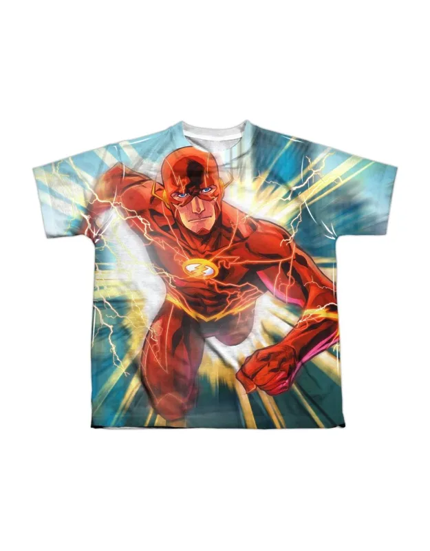 Justice League Of America Faster Than Lightning Short Sleeve Tee - Stylish For Everyday Wear, 100% Polyester