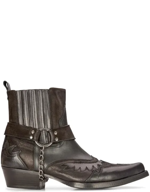 Real Leather Pointed Boots
