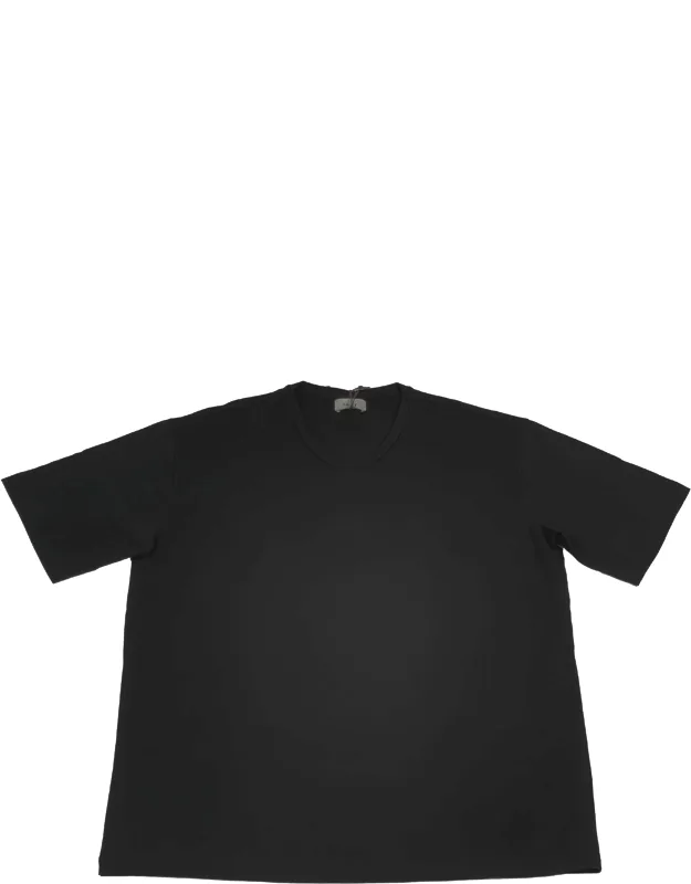 Cotton V-neck Logo T-shirt