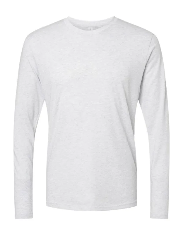 Next Level Triblend Long Sleeve T-shirt, 4.3 Oz., 50/25/25 Polyester/combed Ringspun Cotton/rayon
