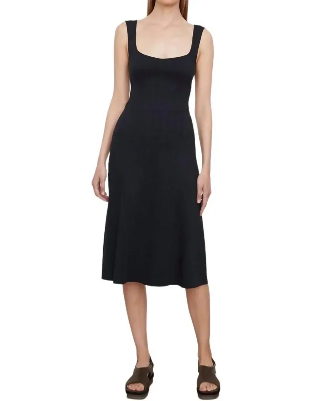 Ribbed Sweetheart Neck Tank Dress