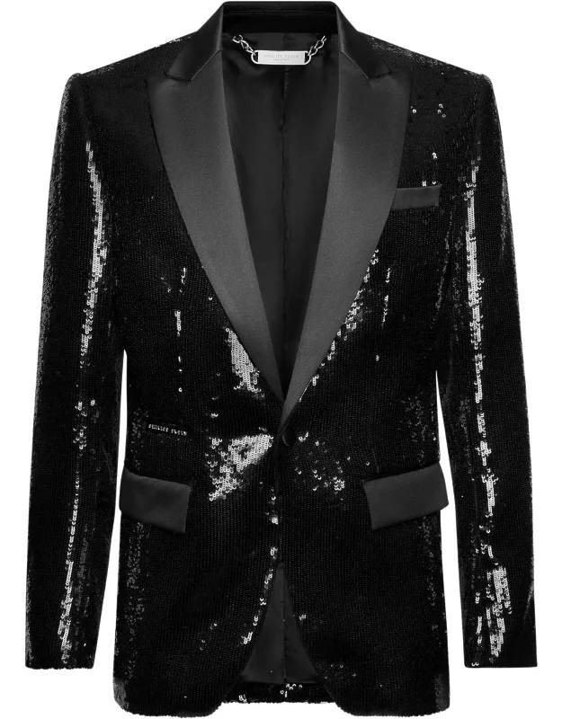 Blazer Fit Sequins Encrusted
