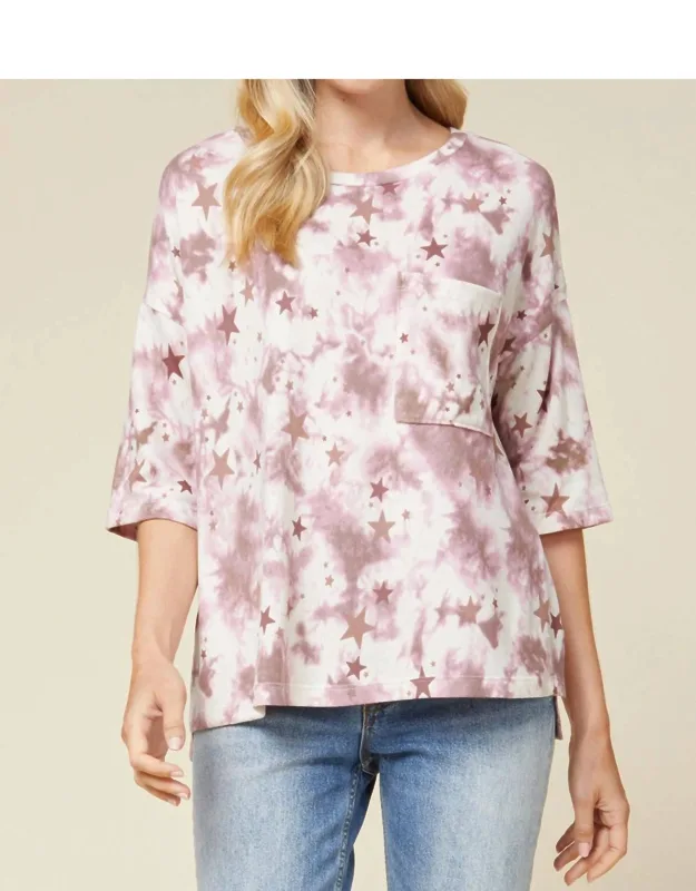 Tie Dye & Stars Top