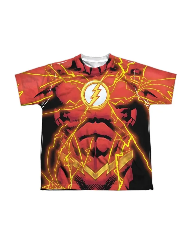 Justice League Of America Flash 52 Bolt Short Sleeve Poly Crew Tee