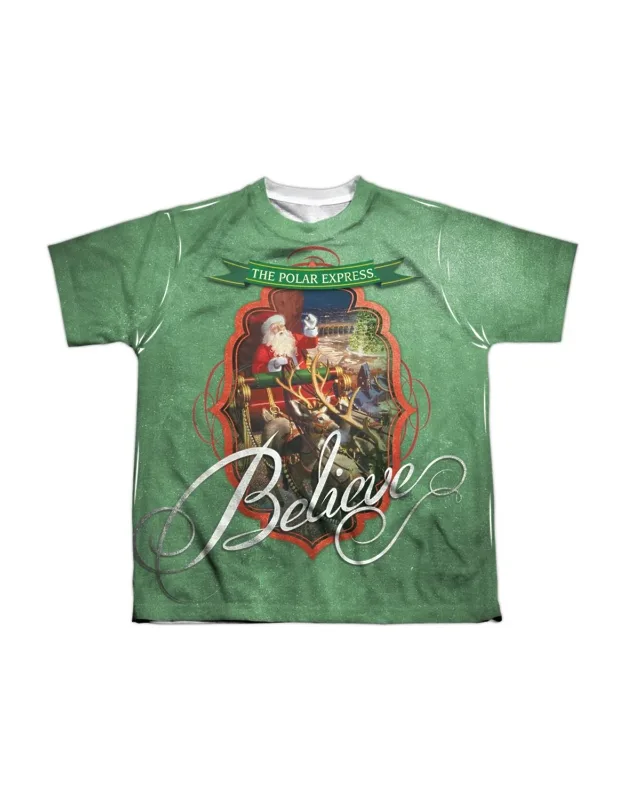 Polar Express Short Sleeve Youth Poly Crew Tee - Stylish For Everyday Wear, 100% Polyester