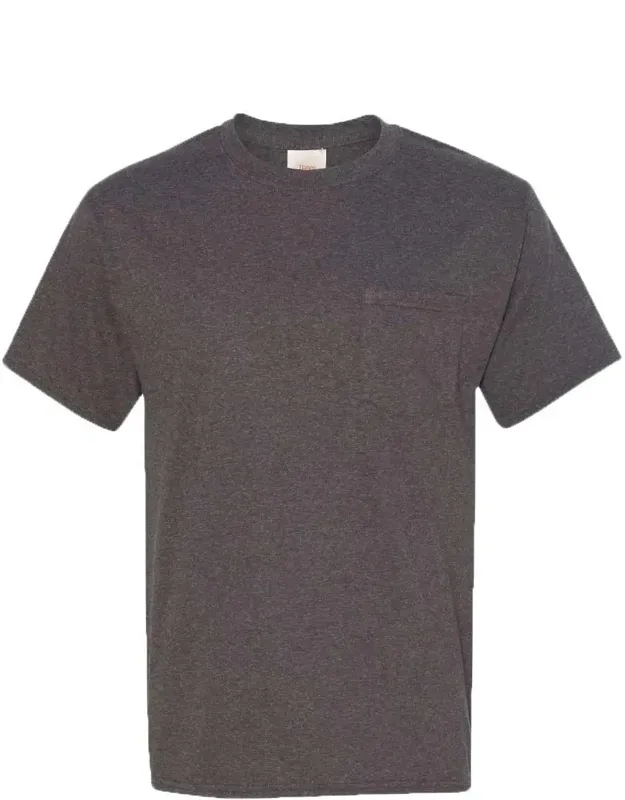 Hanes Authentic Pocket T-shirt Classic Fit & Ribbed Crewneck