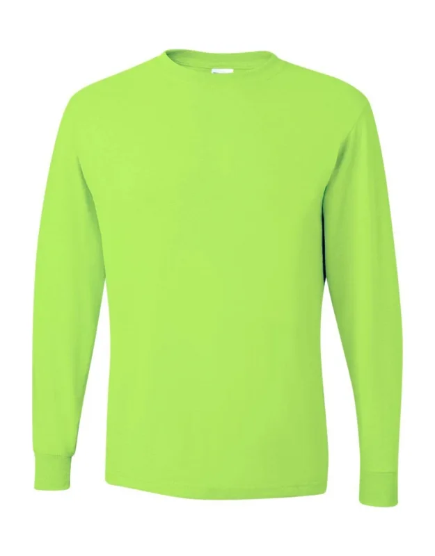 Dri-power Long Sleeve 50/50 T-shirt With Advanced Moisture-management Performance And Noticeably Softer Hand
