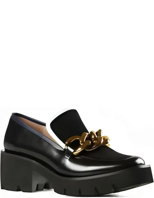 Chunk Links Loafer With Heavy Link Chain And Soft Kid Suede
