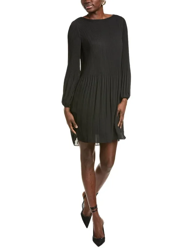 Dasie Mini Dress With Pleated Design And Elastic Cuffs