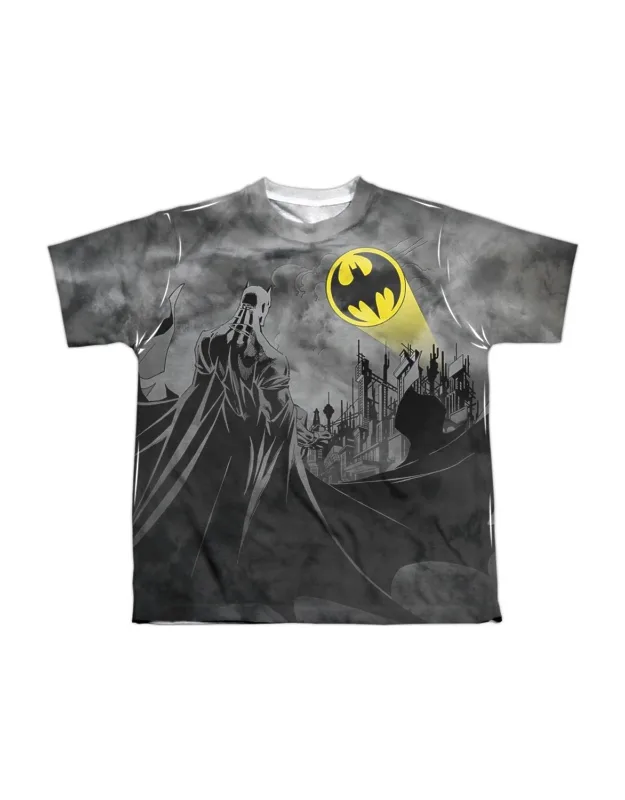 _batman Heed The Call Short Sleeve Youth Poly Crew Tee / T-shirt_