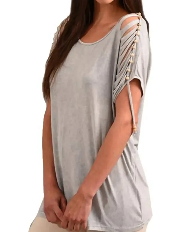 Cut Out Beaded Top