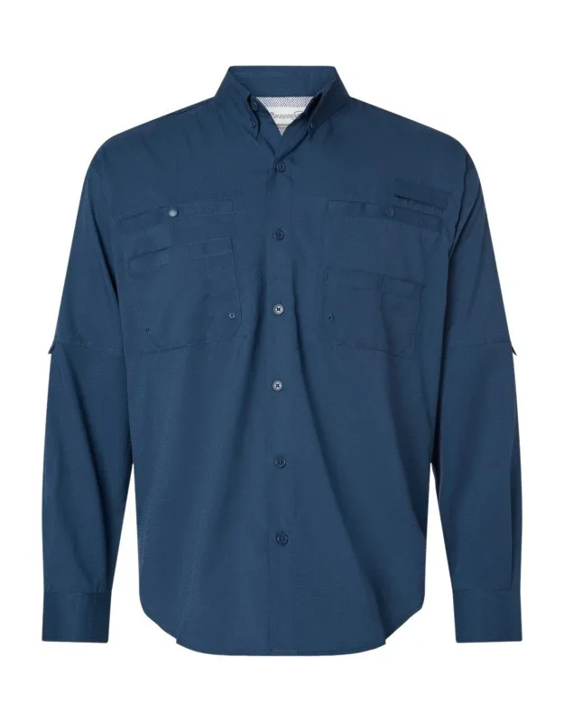 Paragon Kitty Hawk Performance Long Sleeve Fishing Shirt With Upf 40+ Protection And Anti-microbial Finish
