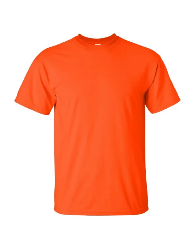 Gildan Ultra Cotton Short Sleeve T-shirt With Seamless Double-needle Collar And Tubular Construction
