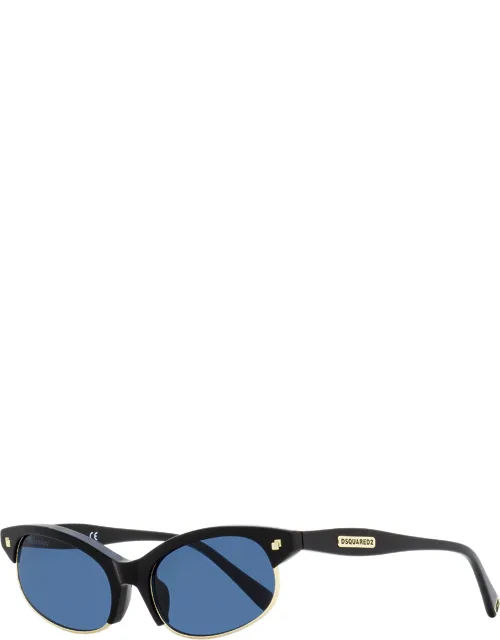 Dsquared2 Freddy Sunglasses Dq0368 01v 51mm - Tapered Oval Lens, 100% Uv Protection