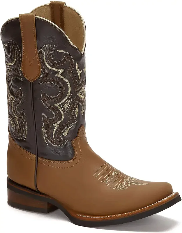 Leather Western Cowboy Boots