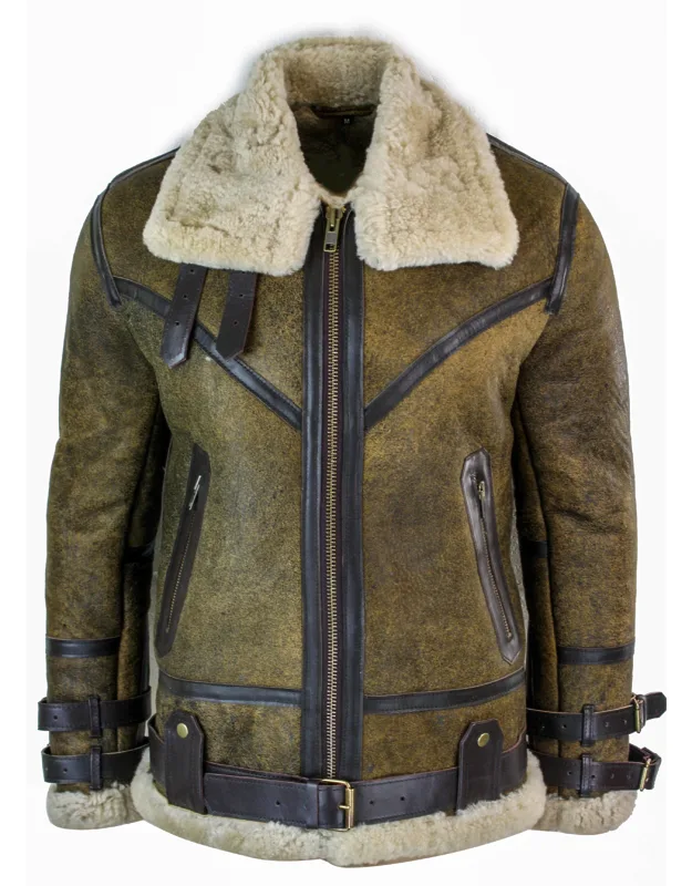 Sheepskin Raf Jacket With Cream Fur