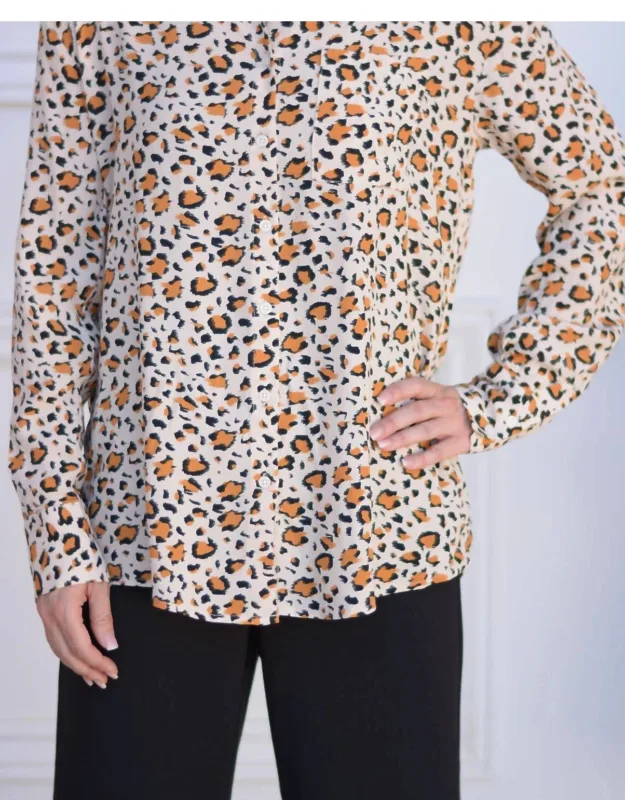 Olivine Leopard Blouse