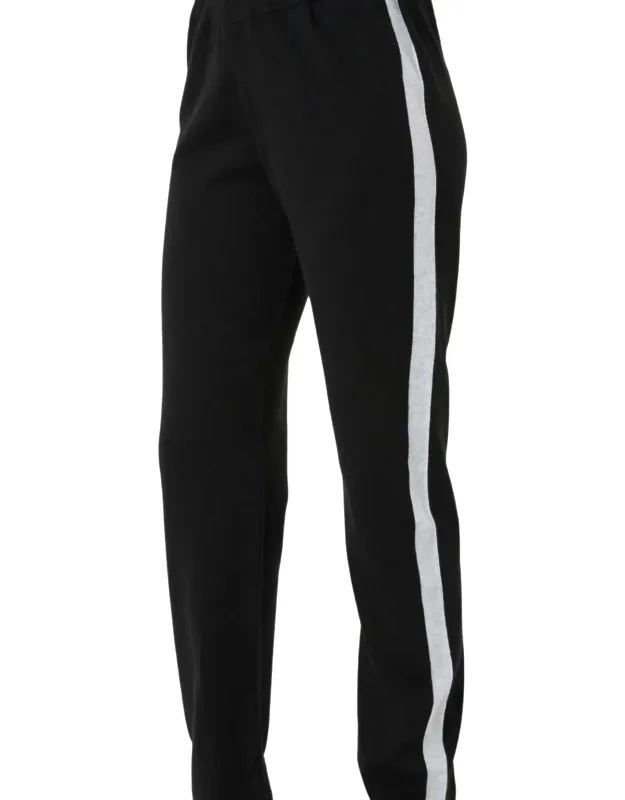 Track Pant With Elastic Waistline And Side Detail