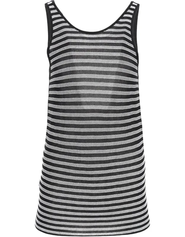 Knit-striped Tank Top