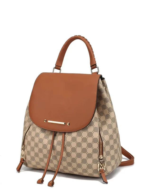 Kimberly Backpack With Vegan Leather And Gold Hardware