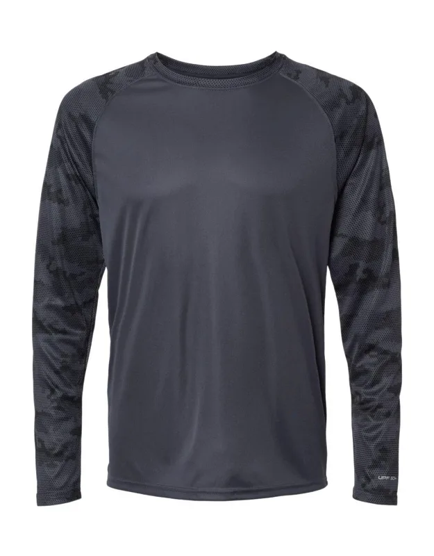 Cayman Performance Camo Colorblocked Long Sleeve T-shirt