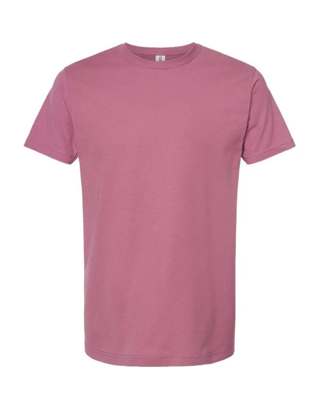 Fine Jersey T-shirt - 4.5 Oz. Pre-shrunk 100% Ringspun Cotton, Ribbed Crewneck Collar