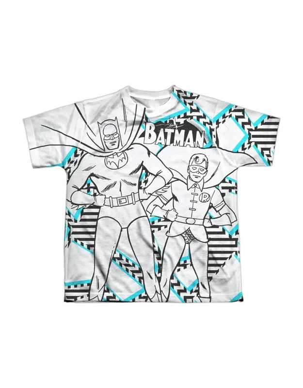 Batman Gaudy Bat Short Sleeve Poly Crew Tee