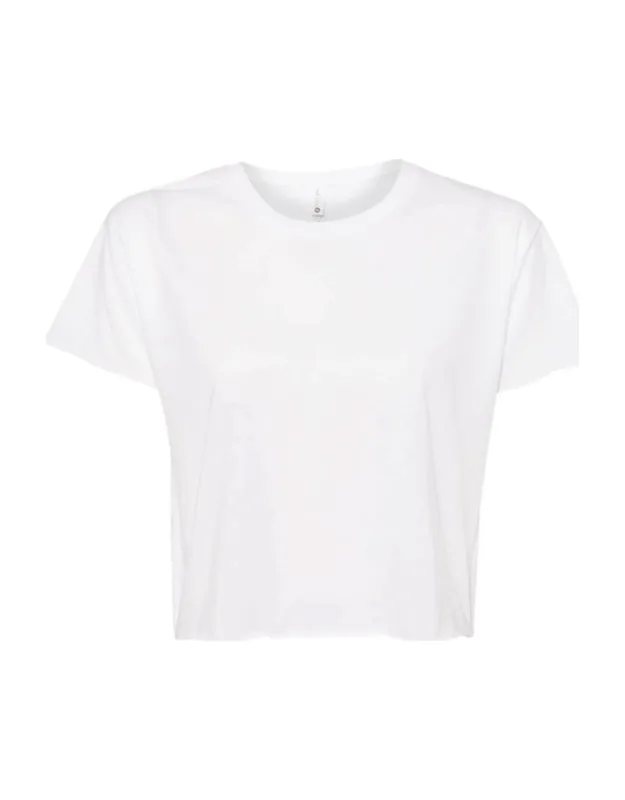 Next Level Festival Crop Top With Relaxed Fit And Raw Edge Design