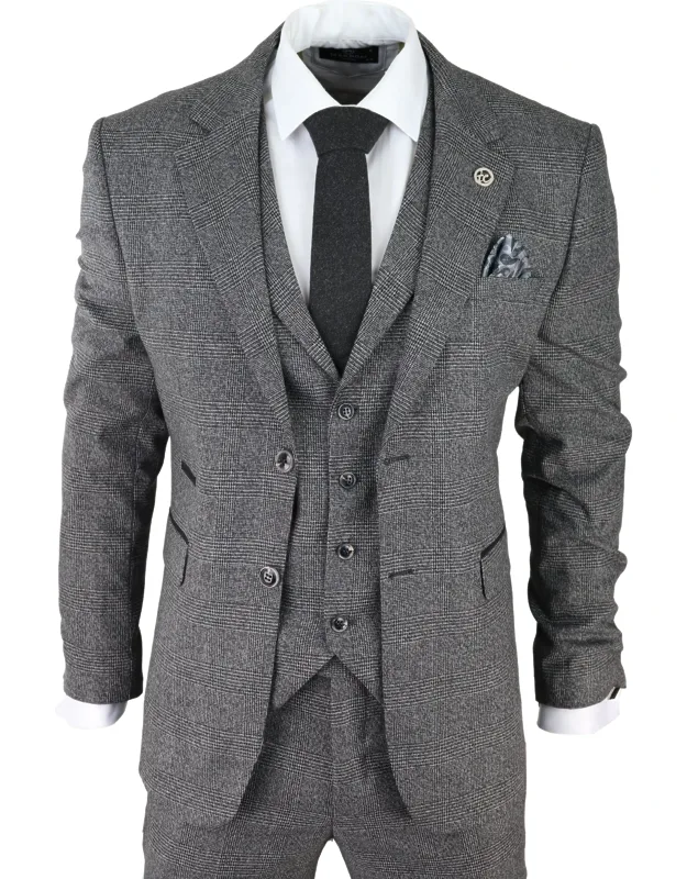 Ak-10 Herringbone Tweed Suit - Tailored Fit, Soft Touch Fabric