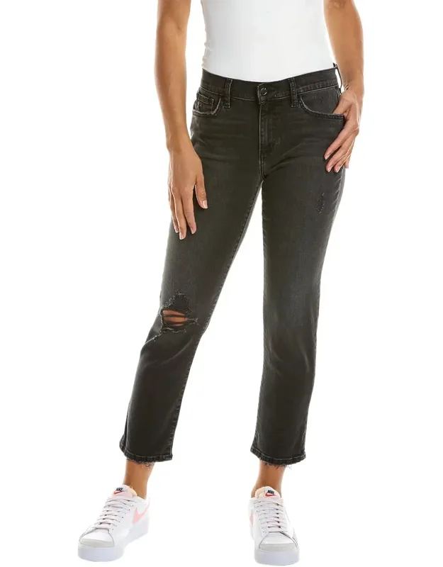 Mid-rise Straight Crop Jeans