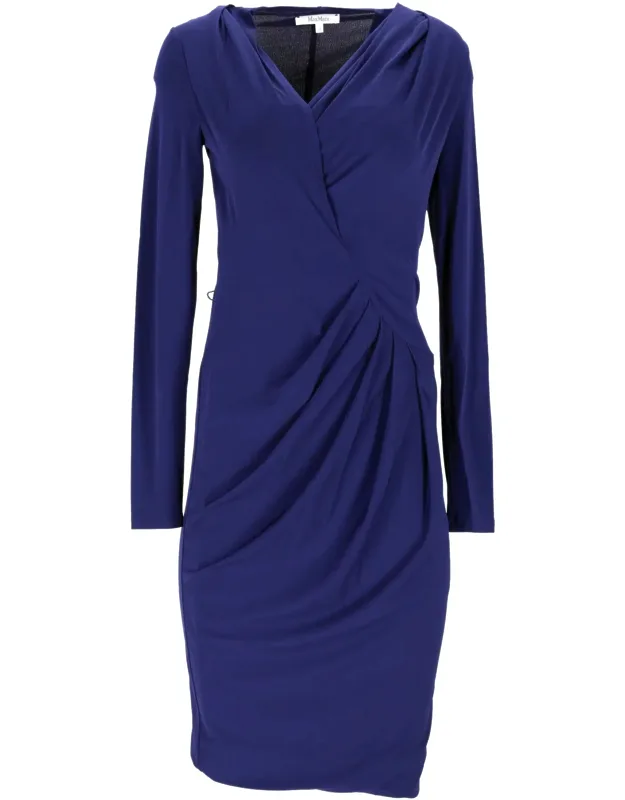 Draped Long Sleeve Dress