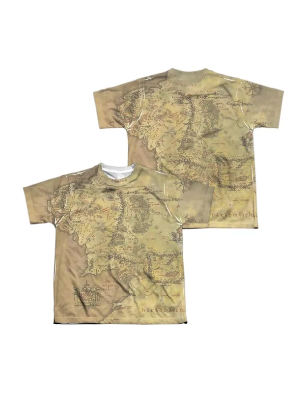 Lord Of The Rings Middle Earth Map Short Sleeve Tee - Stylish For Everyday Wear