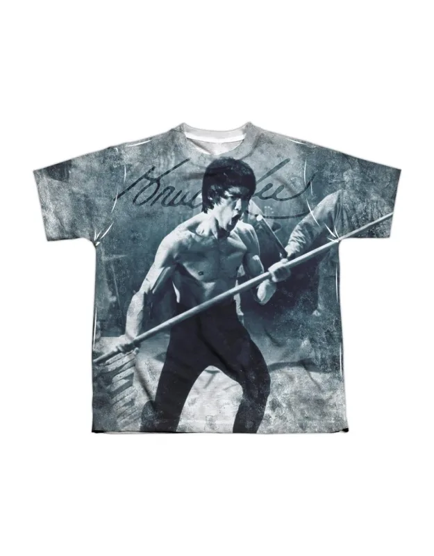 Bruce Lee Whoooaa Short Sleeve Poly Crew T-shirt