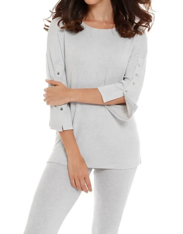 3/4 Button Sleeve Sweater