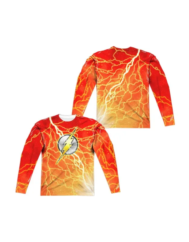 Justice League Of America Lightning Logo Long Sleeve Tee