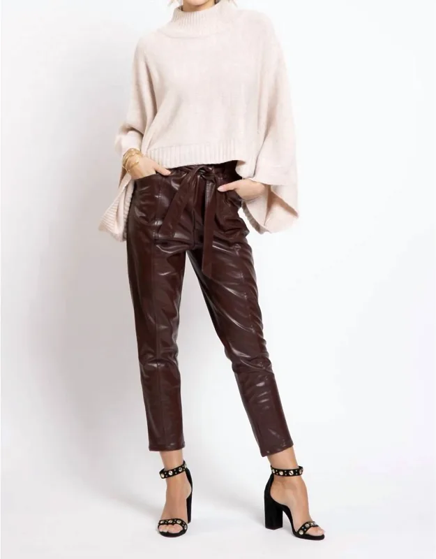 Vegan Leather Bag Pant