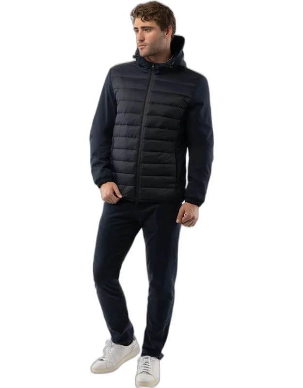 Hooded Puff Coat With Water Repellent Outer Layer And 4-way Stretch