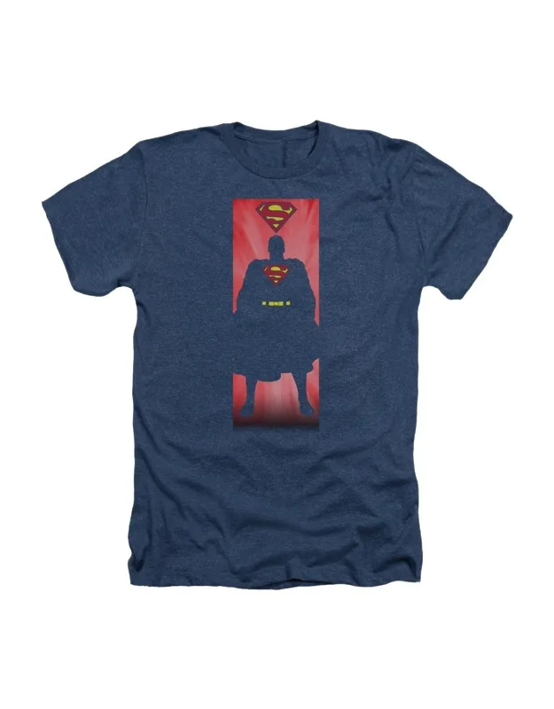 Superman Block Heather Tee