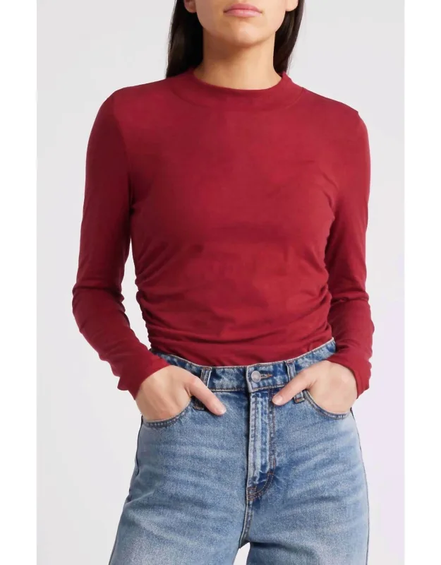 Rita Mock Neck Long Sleeve Top