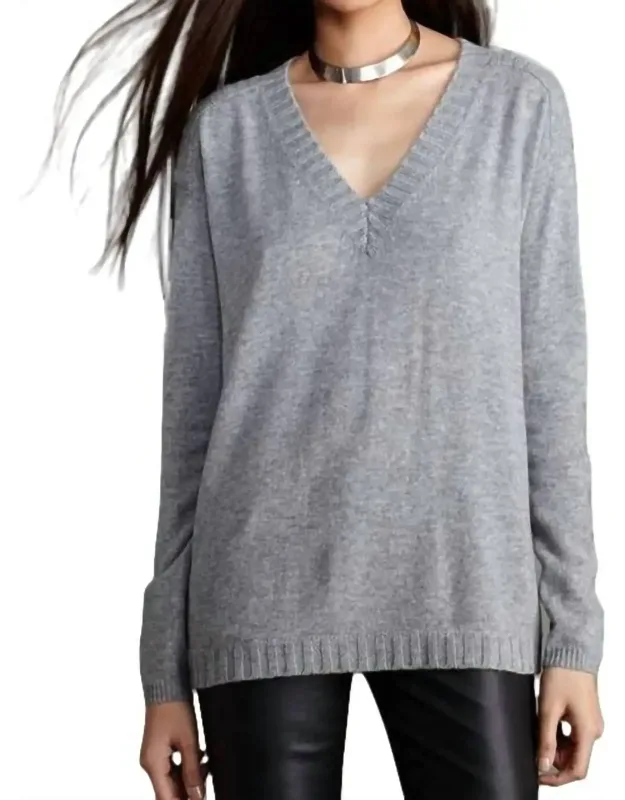 Luxe T-back Vee Sweater