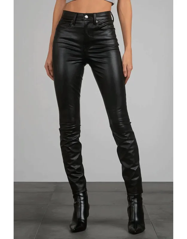 Faux Leather Jeans
