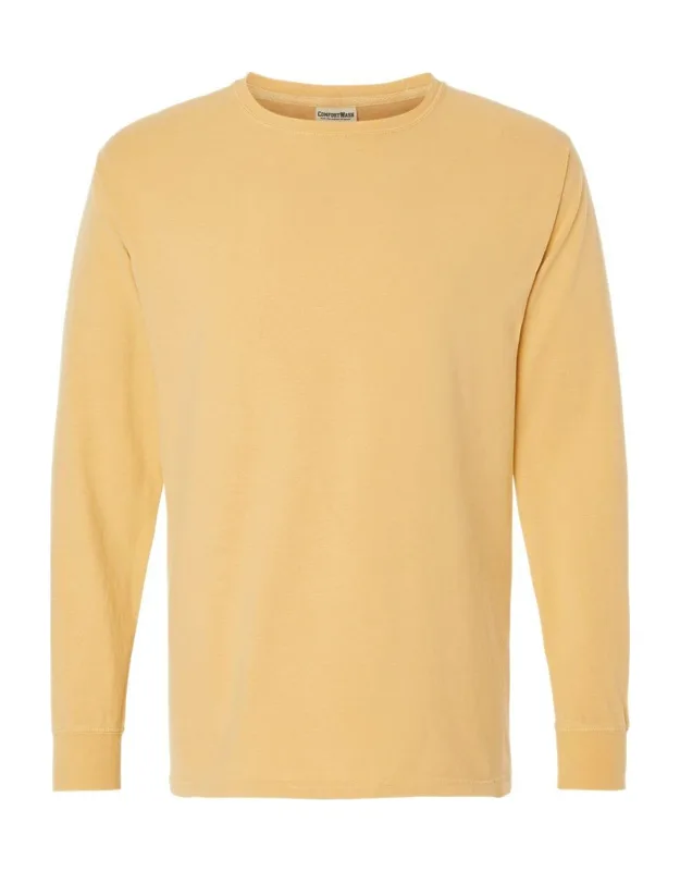Comfortwash Long Sleeve T-shirt, 100% Ringspun Cotton, Double-needle Coverstitched