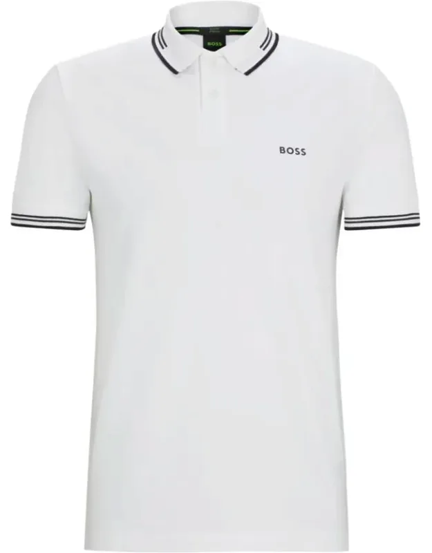 Stretch-cotton Slim-fit Polo Shirt With Contrast Stripes And Branding